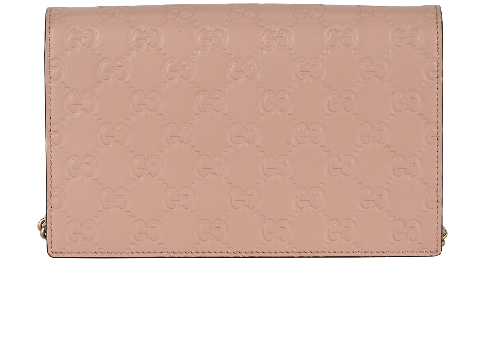 Guccissima Bow Wallet On Chain, &pound;395, Handbags, Pink, Leather, Back view